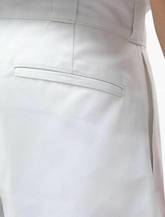 Men Trousers Dickies Double Knee Work Pant White