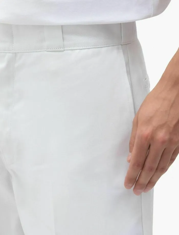 Men Trousers Dickies Double Knee Work Pant White