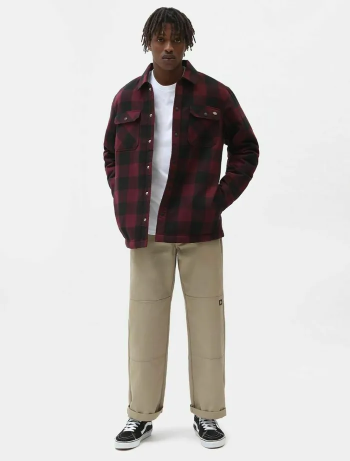 Men Trousers Dickies Double Knee Work Pant White