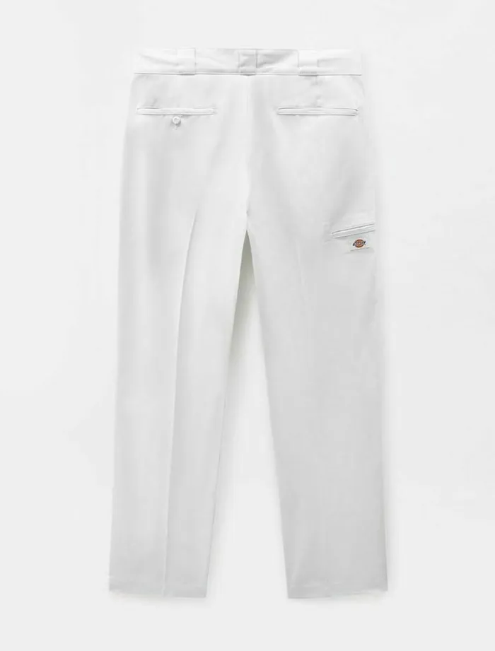 Men Trousers Dickies Double Knee Work Pant White