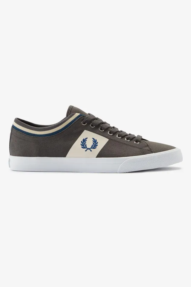 Men Underspin Tipped Cuff Twill Gunmetal Fred Perry Shoes