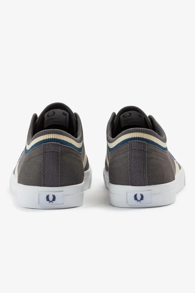 Men Underspin Tipped Cuff Twill Gunmetal Fred Perry Shoes