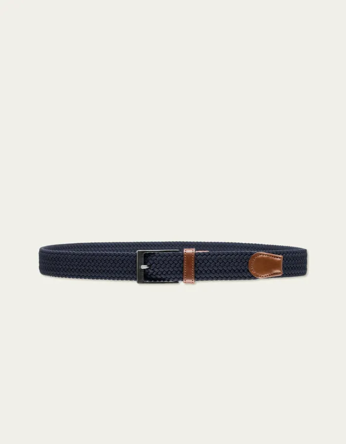 Men Walker Webbing Belt 8211 Dark Navy Les Deux Belts