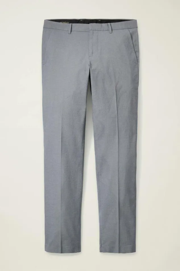 Men Weekday Warrior Dress Pants Monday Blue Basketweave Bonobos Dress Pants