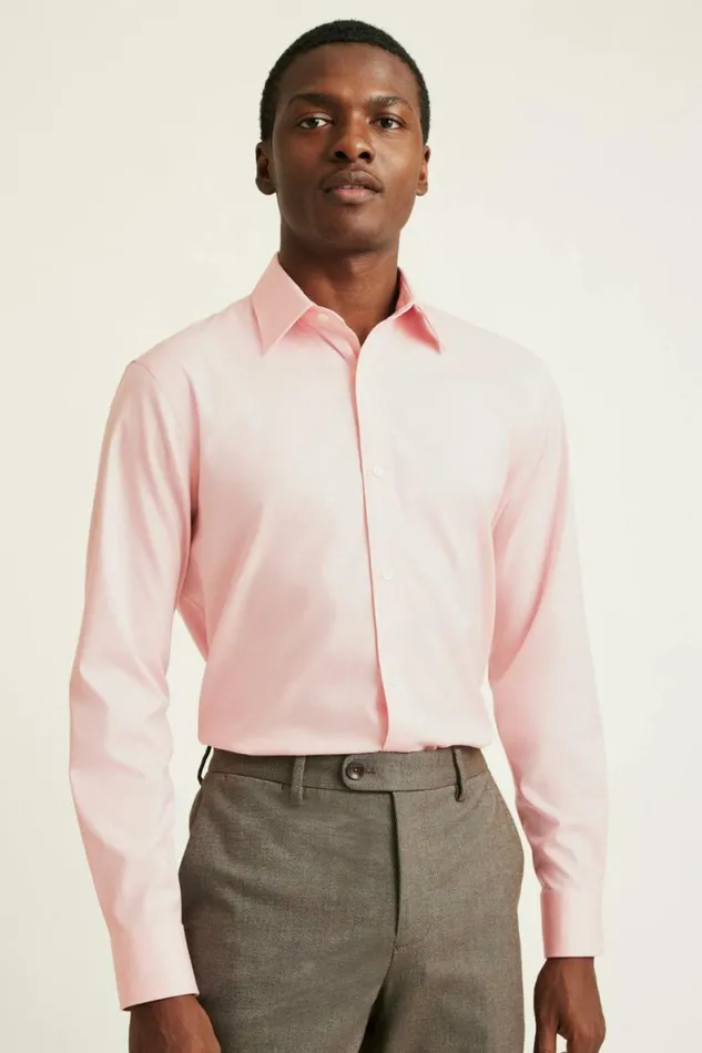 Men Weekday Warrior Dress Shirt Pink Micro Graph Check Bonobos Business Casual Shirts