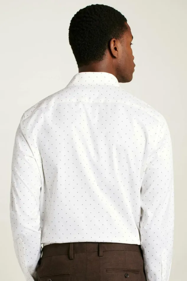 Men Weekday Warrior Dress Shirt White Petal Shadow Geo Bonobos Business Casual Shirts