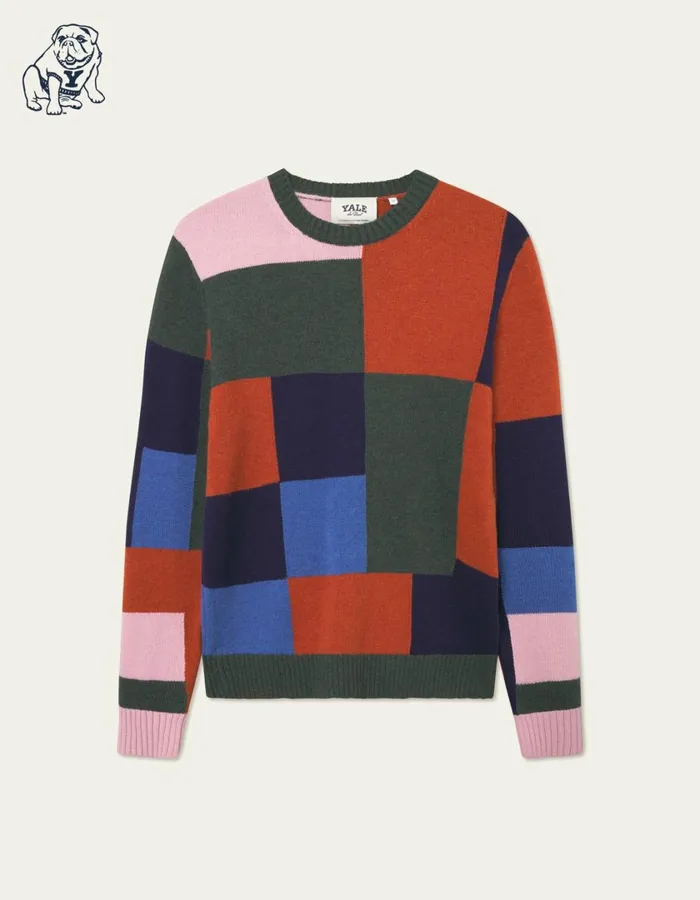 Men Yale Colorblock Knit 8211 Multicolor Les Deux Knitwear