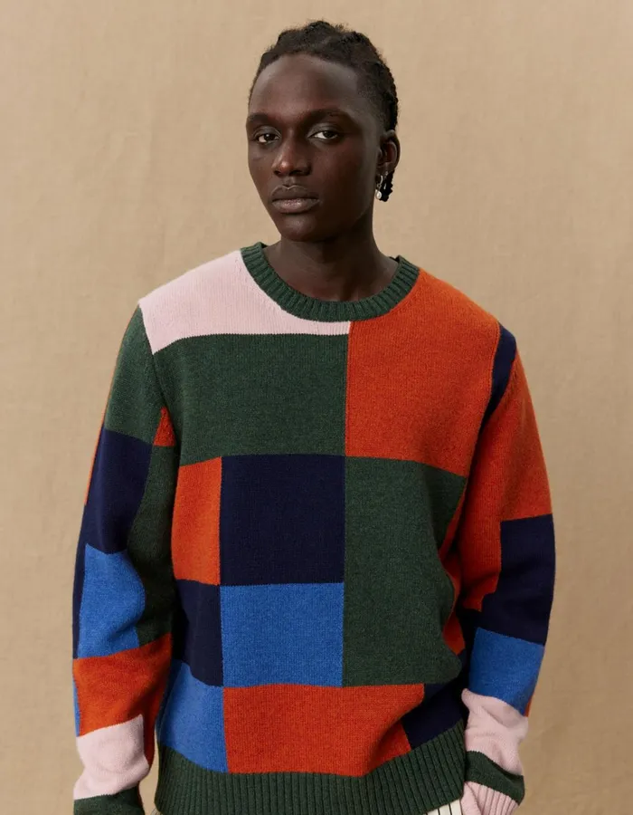 Men Yale Colorblock Knit 8211 Multicolor Les Deux Knitwear Men Yale Colorblock Knit 8211 Multicolor Les Deux Knitwear