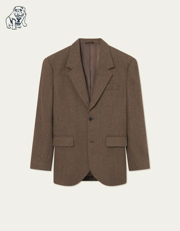 Men Yale Tweed Blazer 8211 Dark Sand Les Deux JacketsCoats