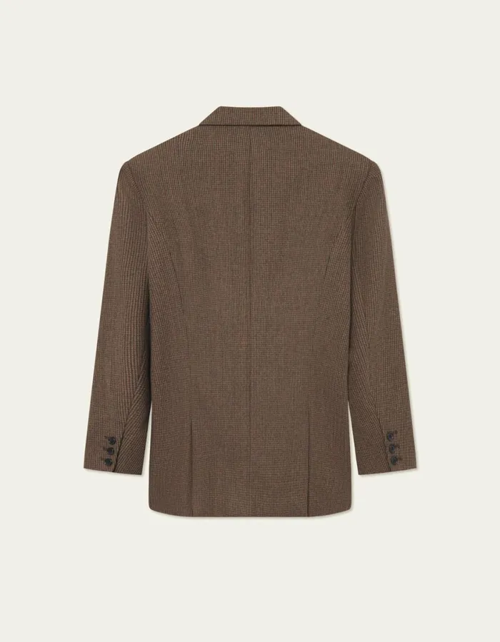 Men Yale Tweed Blazer 8211 Dark Sand Les Deux JacketsCoats