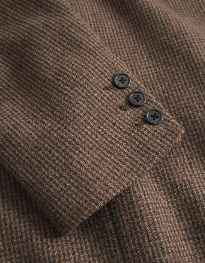 Men Yale Tweed Blazer 8211 Dark Sand Les Deux JacketsCoats
