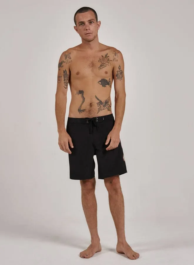 Mens Acid Test Boardshort Washed Black Thrills Shorts