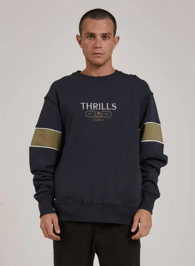Mens Bad Habits Club Oversize Fit Crew Total Eclipse Thrills Sweaters and Fleece Mens Bad Habits Club Oversize Fit Crew Total Eclipse Thrills Sweaters and Fleece