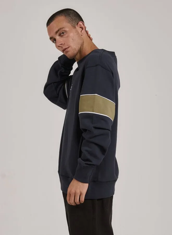 Mens Bad Habits Club Oversize Fit Crew Total Eclipse Thrills Sweaters and Fleece