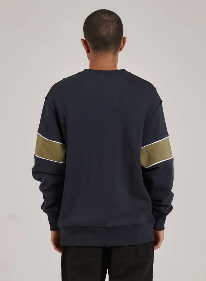 Mens Bad Habits Club Oversize Fit Crew Total Eclipse Thrills Sweaters and Fleece