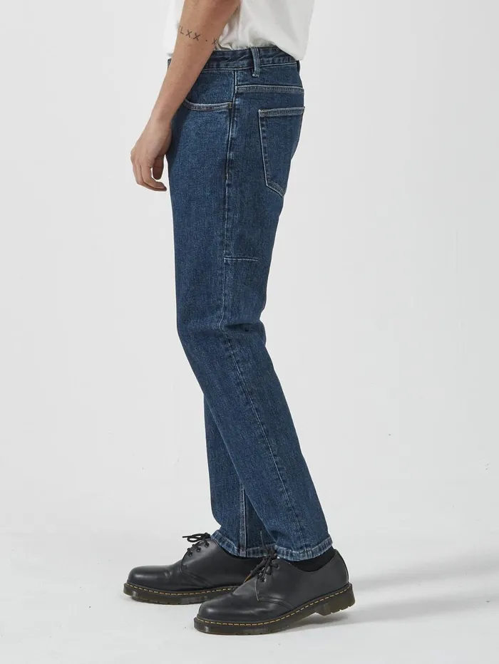 Mens Bones Denim Jean Dark Rinse Blue Thrills Denim