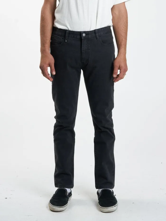 Mens Bones Denim Jean Dusk Black Thrills Denim