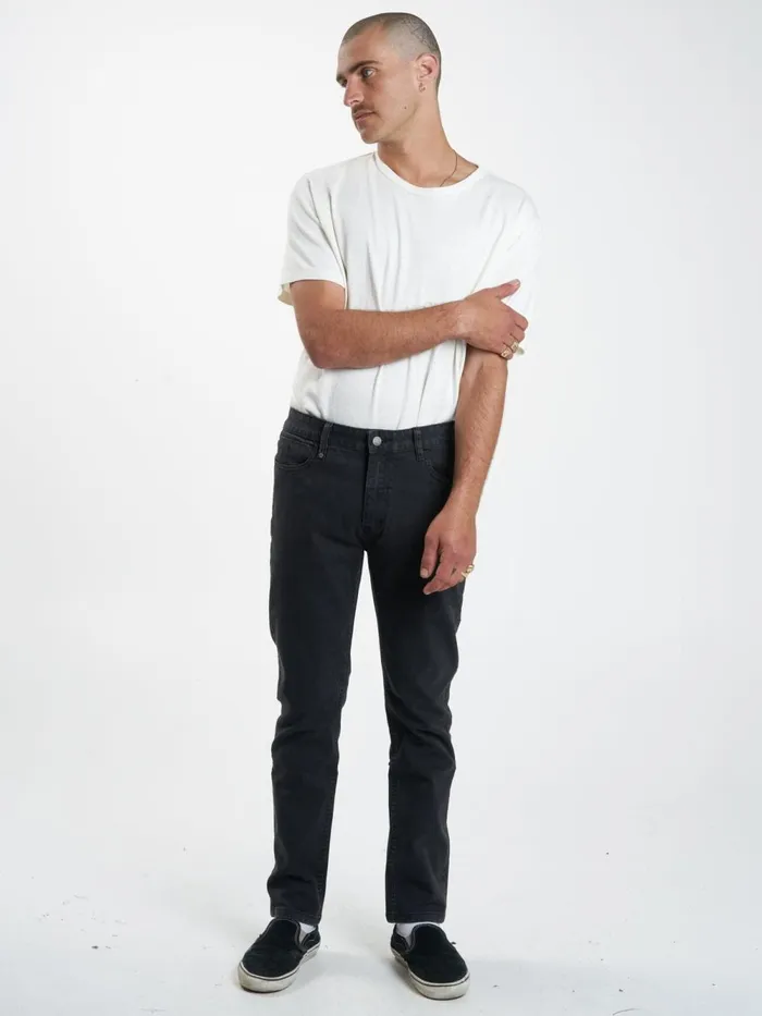 Mens Bones Denim Jean Dusk Black Thrills Denim