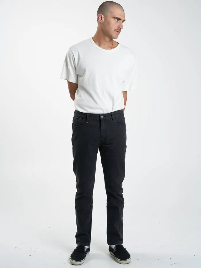 Mens Bones Denim Jean Dusk Black Thrills Denim