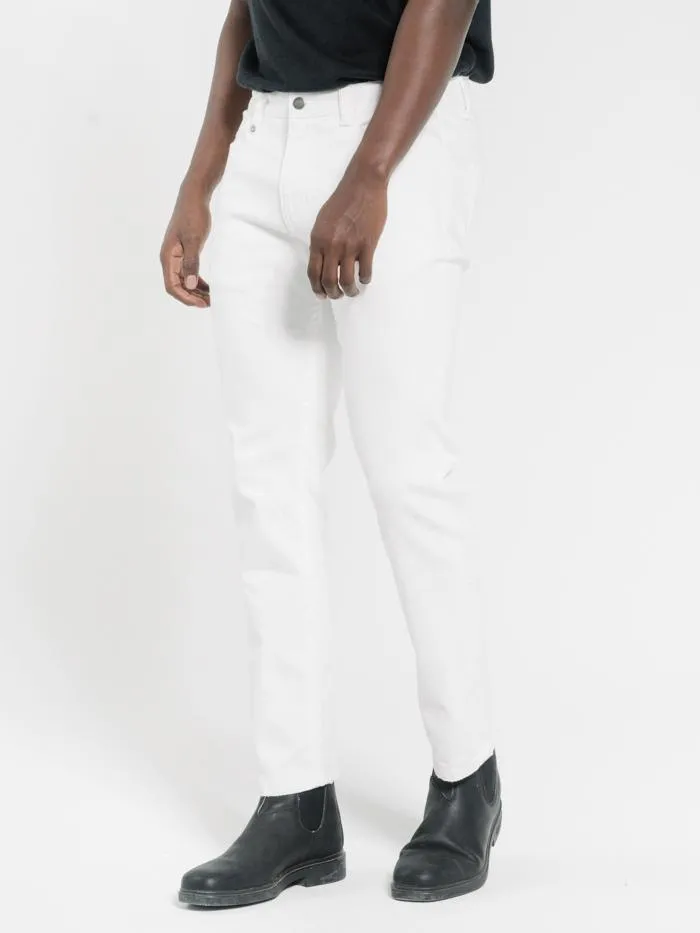 Mens Bones Denim Jean Optic White Thrills Denim