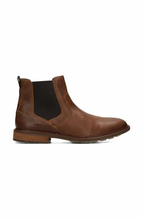 Mens Boots Liverpool Los Angeles Warren Burnished Leather Boot Dark Brown