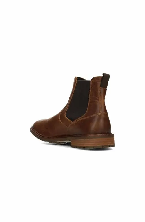 Mens Boots Liverpool Los Angeles Warren Burnished Leather Boot Dark Brown