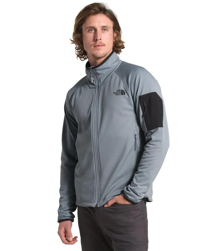 Mens Borod Full Zip Mid Greytnf Black The North Face Fleece