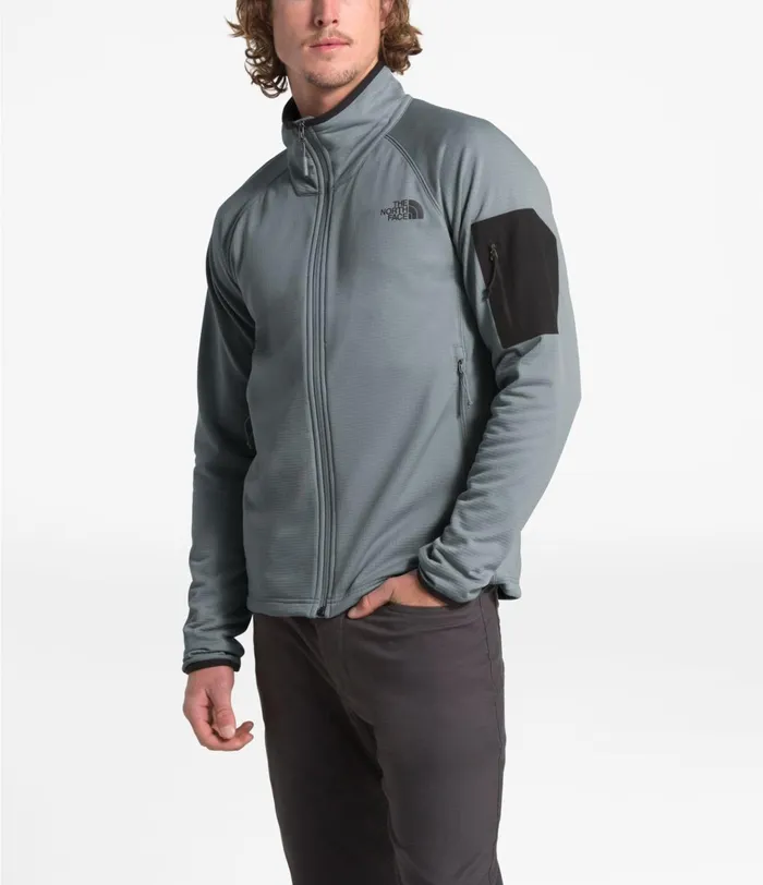 Mens Borod Full Zip Mid Greytnf Black The North Face Fleece
