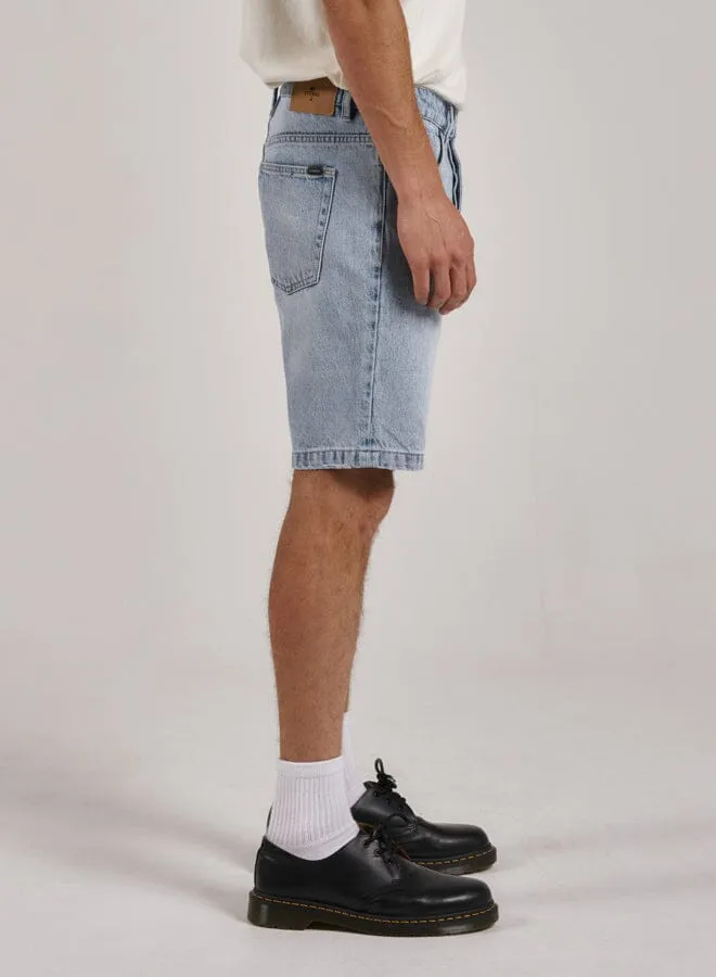 Mens Chopped Hem Denim Short Ash Blue Thrills Denim Shorts