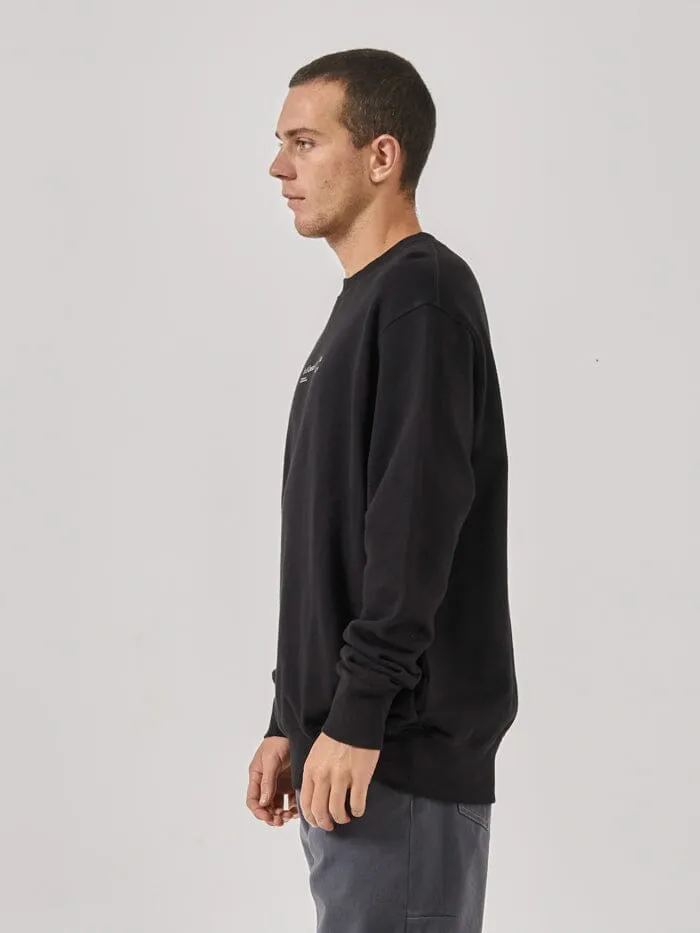 Mens Constant Oversize Crew Black Thrills Sweaters and Fleece