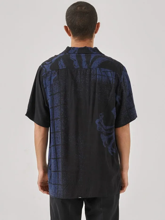 Mens Damage Control Bowling Shirt Black Thrills Shirts