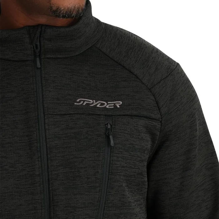 Mens Encore Full Zip Black Spyder Fleece