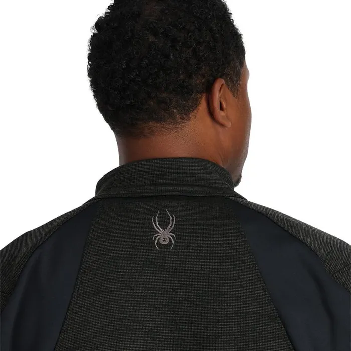 Mens Encore Half Zip Black Spyder Fleece