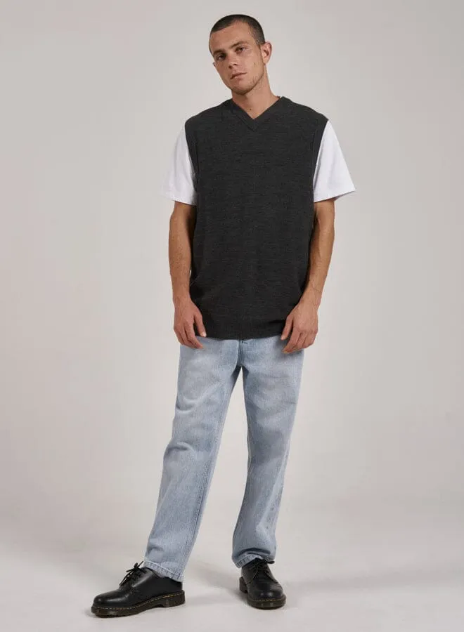 Mens Endless Knit Vest Black Marle Thrills Sweaters and Fleece