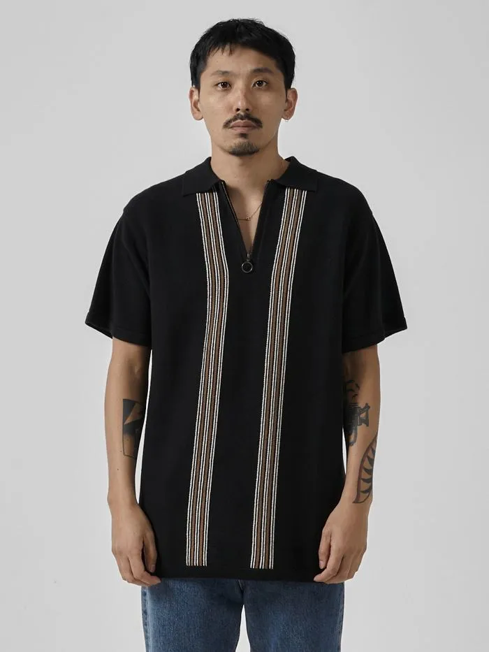 Mens Forward Motions Polo Black Thrills Tees and Tank Tops