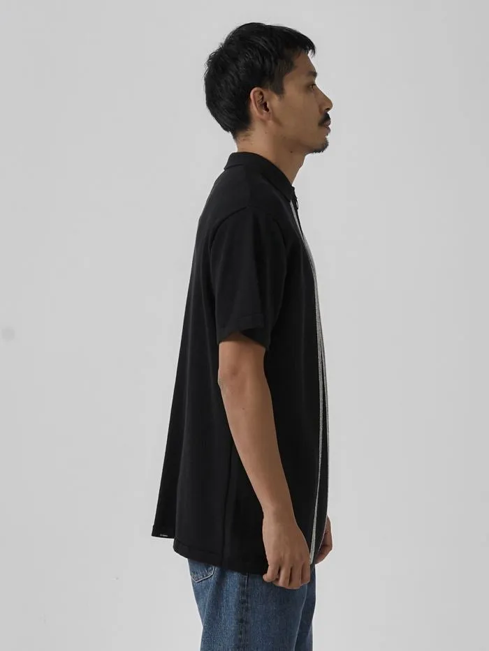 Mens Forward Motions Polo Black Thrills Tees and Tank Tops