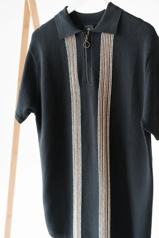 Mens Forward Motions Polo Black Thrills Tees and Tank Tops