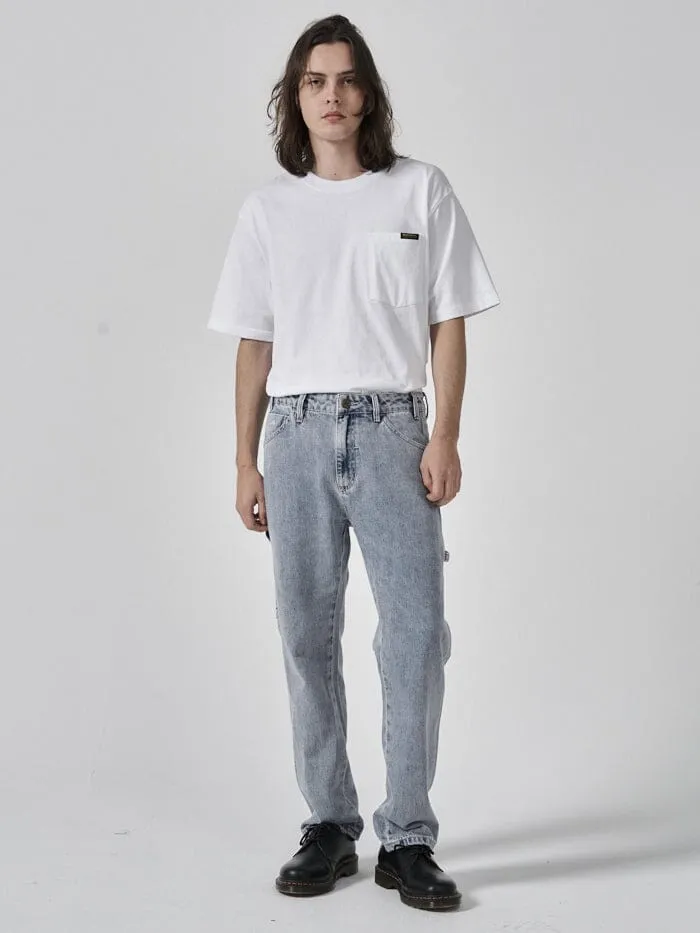 Mens Hard Yakka X Carpenter Jean Faded Rinse Indigo Thrills Denim
