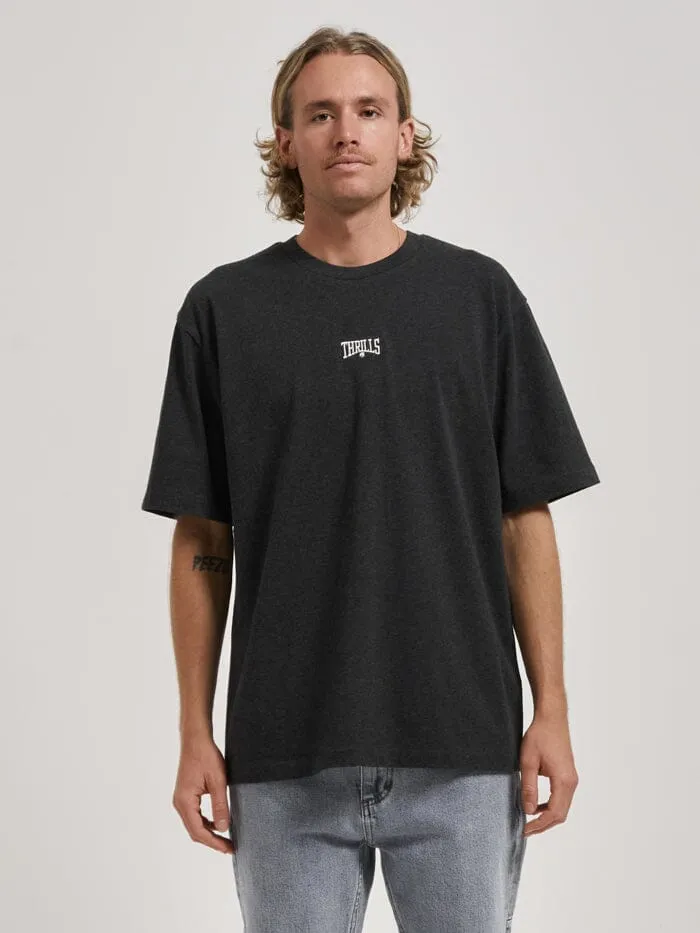 Mens Hell Week Merch Fit Tee Black Heather Thrills Tees and Tank Tops