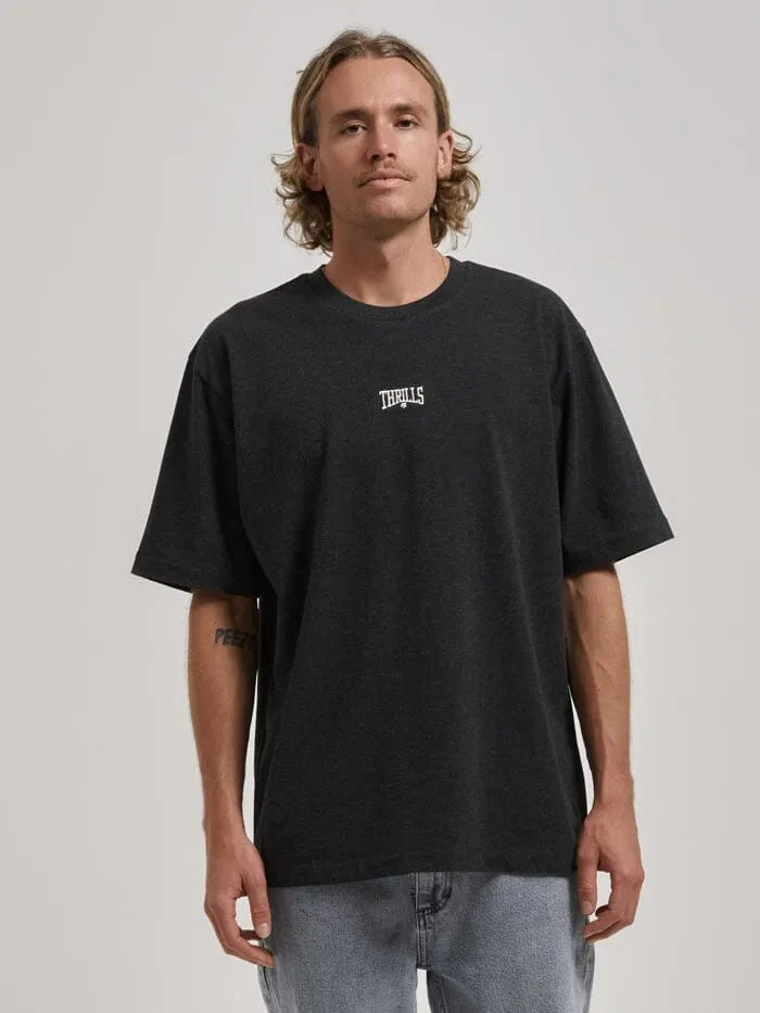Mens Hell Week Merch Fit Tee Black Heather Thrills Tees and Tank Tops