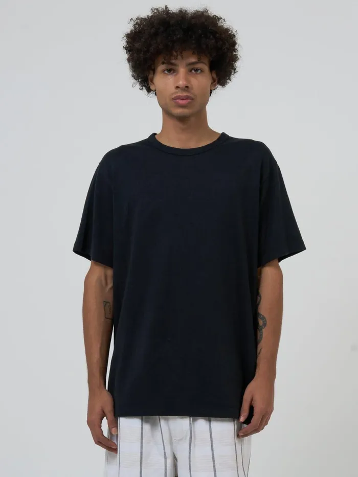 Mens Hemp Embro Lightweight Merch FIt Tee Black Thrills Tees and Tank Tops