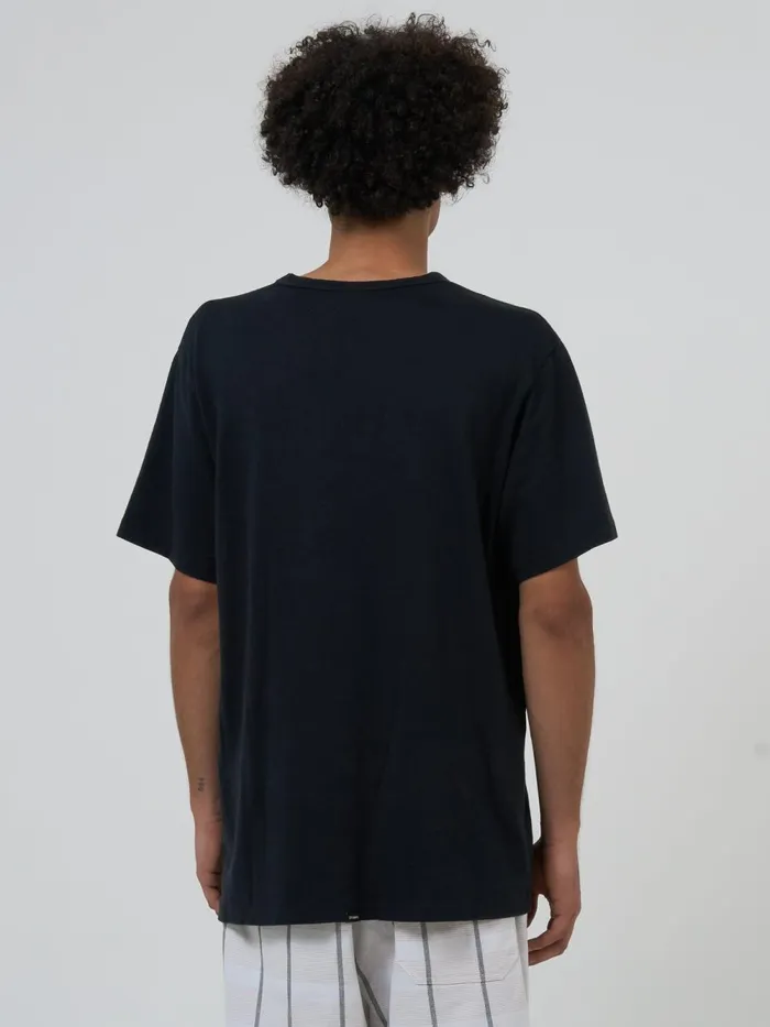 Mens Hemp Embro Lightweight Merch FIt Tee Black Thrills Tees and Tank Tops