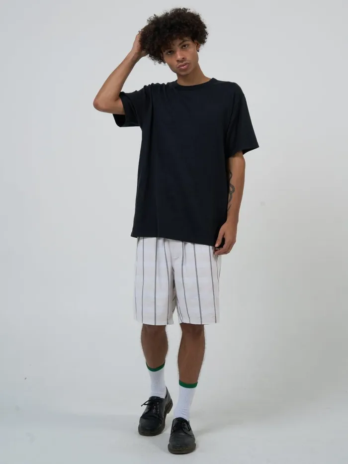 Mens Hemp Embro Lightweight Merch FIt Tee Black Thrills Tees and Tank Tops