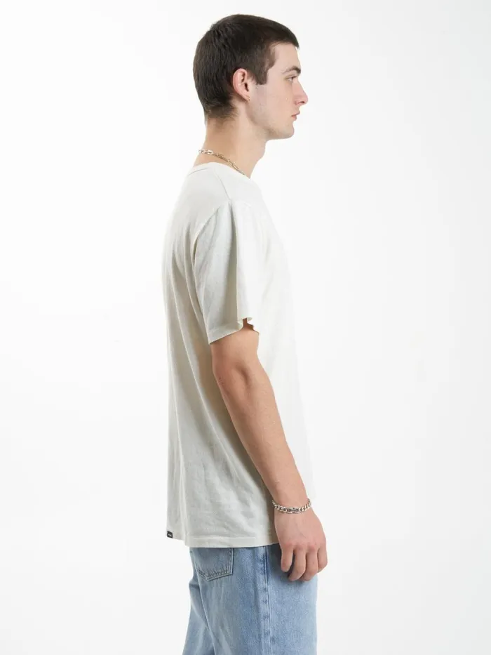 Mens Hemp Embro Merch Fit Tee Dirty White Thrills Tees and Tank Tops