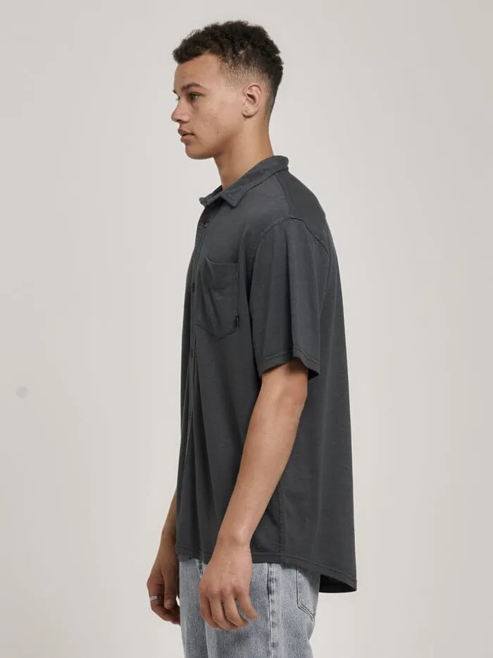 Mens Hemp Oversized Short Sleeve Jersey Shirt Petrol Thrills Shirts