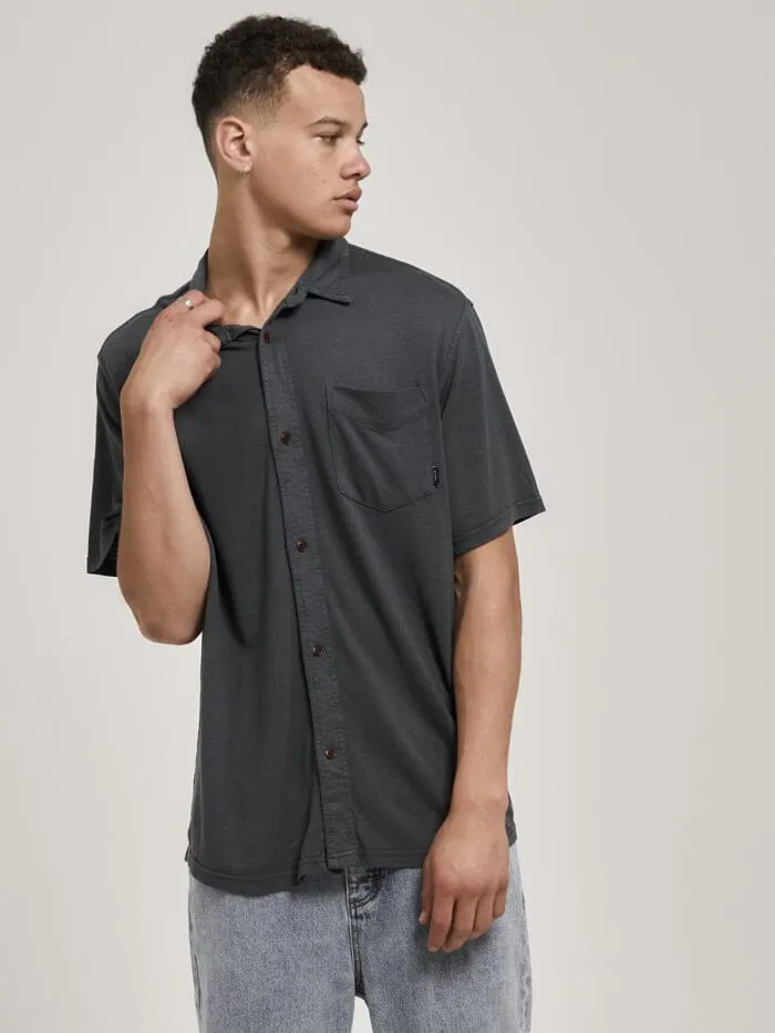 Mens Hemp Oversized Short Sleeve Jersey Shirt Petrol Thrills Shirts