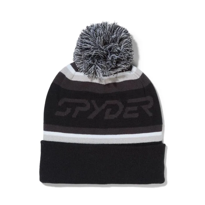 Mens Icebox Pom Black Spyder Hats