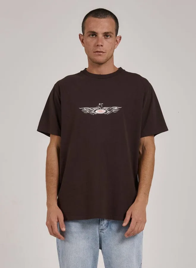 Mens Laid Back Merch Fit Tee Postal Brown Thrills Tees and Tank Tops
