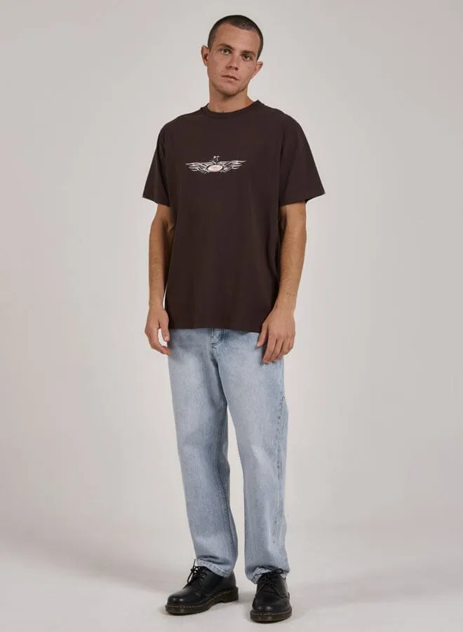 Mens Laid Back Merch Fit Tee Postal Brown Thrills Tees and Tank Tops