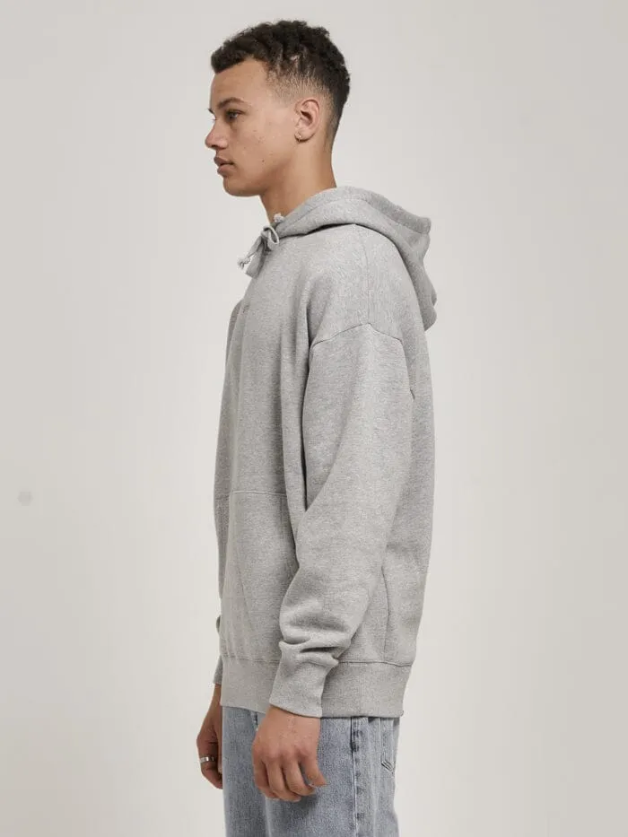 Mens Minimal Slouch Pull On Hood Grey Marle Thrills Sweaters and Fleece